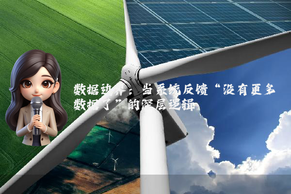 数据边界：当系统反馈“没有更多数据了”的深层逻辑