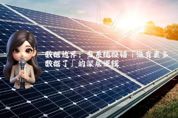 数据边界：当系统报错「没有更多数据了」的深层逻辑