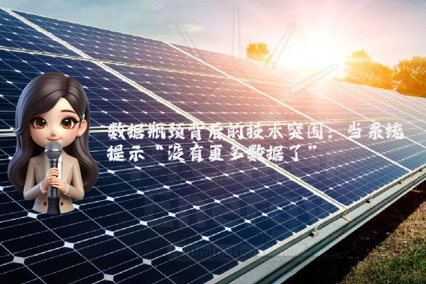 数据瓶颈背后的技术突围：当系统提示“没有更多数据了”