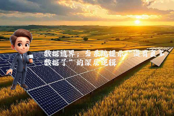 数据边界:当系统提示“没有更多数据了”的深层逻辑