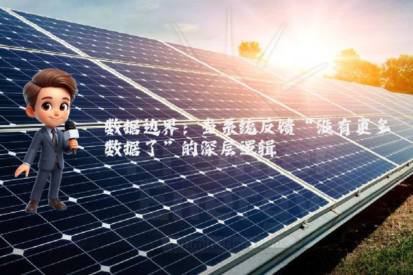 数据边界：当系统反馈“没有更多数据了”的深层逻辑