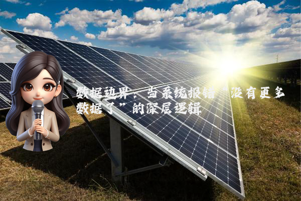 数据边界：当系统报错“没有更多数据了”的深层逻辑